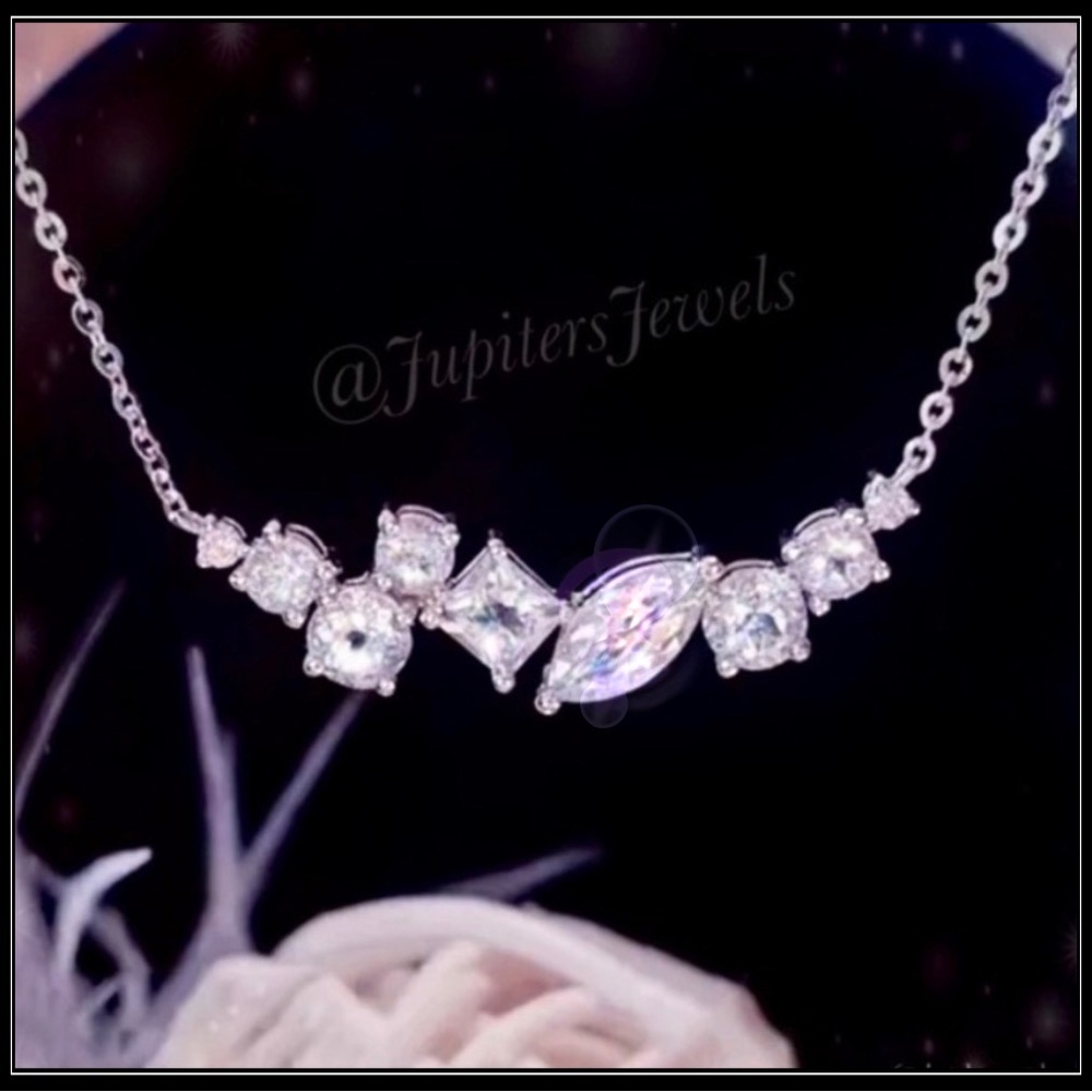 Clearance! New String Minimalist Simulated Diamonds Ornate Necklace
